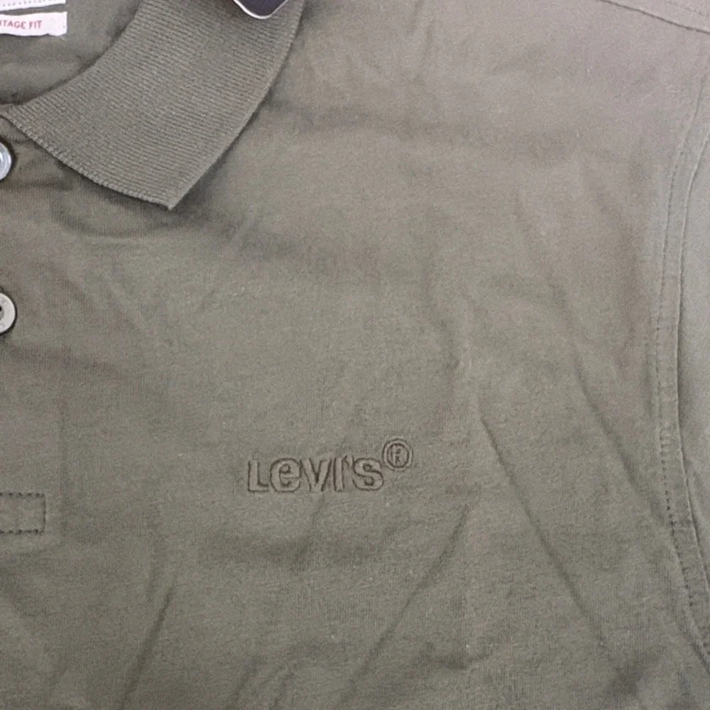 Levi's Olive Polo Shirt with Subtle Logo - Picture 3 of 4